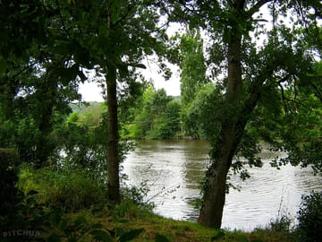 Canoe on the creuse river