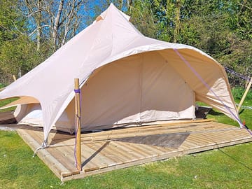 Bell tent with large private decking area