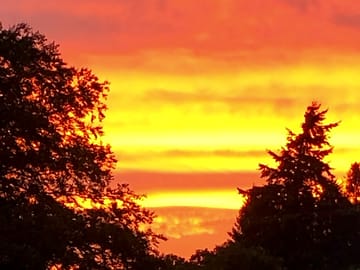 A flaming sky to end a summers day