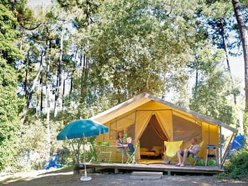 Outside view of the safari tent