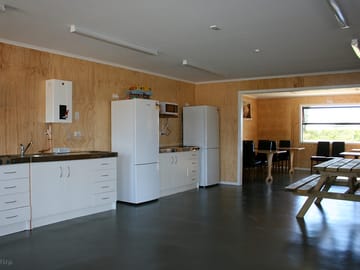 Communal kitchen and dining area