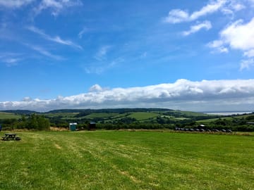View of charmouth and the golden cap