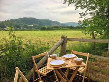 Outdoor dining with a view