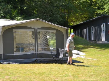 A tent near the toilet block