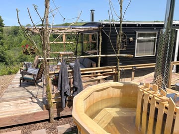 Private woodfired hot tub