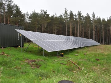 Solar panels power the bothies