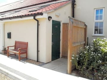 Campsite toilet and shower entrance