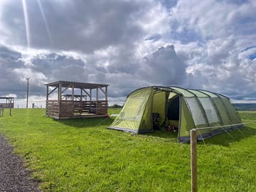 Our tent pitch, plenty of space.
