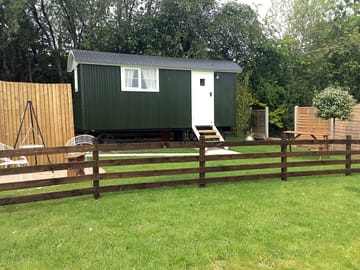 Exterior of shepherd's hut