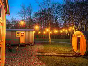 Evening at the huts