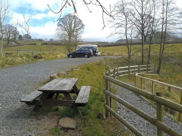 Picnic tables for outdoor eating