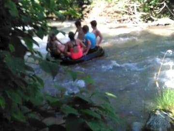 Tubing on the river