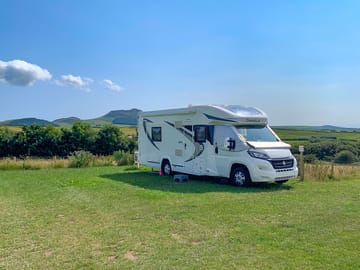 Visitor image of the large pitch with pretty views