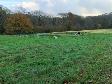 Spacious camping field