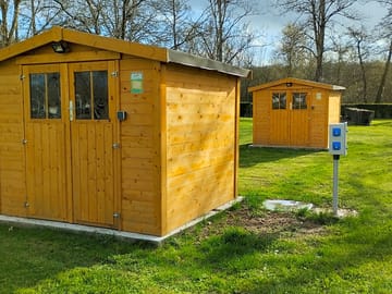 Bike shelters available to recharge your bike for free