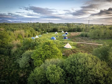 Surrounded by woodland