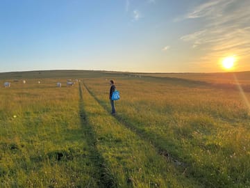 Sunset near the campsite