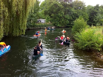 Canoeing on the lake
