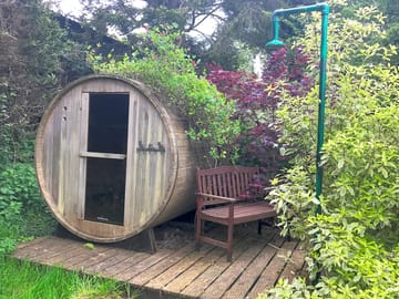 Sauna and outdoor cold shower