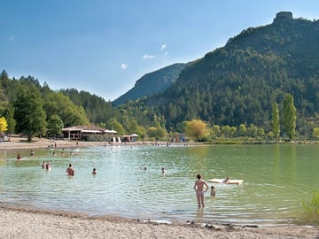 River beach near the campsite