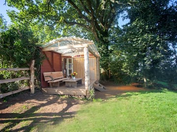 The hut on a sunny day