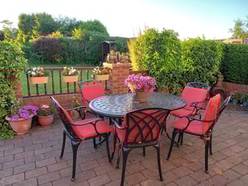 Garden seating area