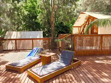 Private terrace and sunbeds