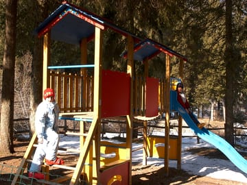 Having fun in the playground