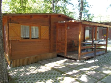 Outside a cabin