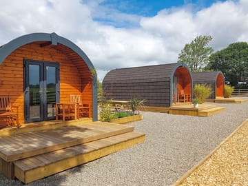 Exterior of the luxury pods