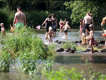 Safe paddling and swimming in the river