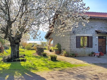Outside the villa