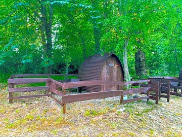 Pod with outdoor seating