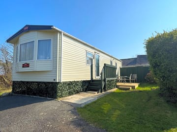 Outside of static caravan