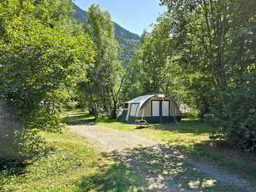 Pitch surrounded by greenery