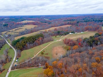 Aerial view of fisher family retreat