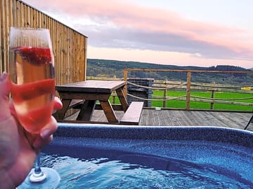 Toast from the hot tub