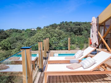Terrace with loungers