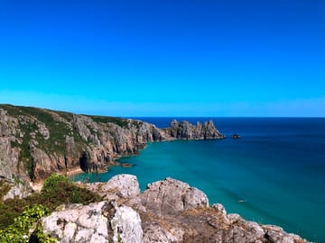 Pednvounder beach, and logan rock