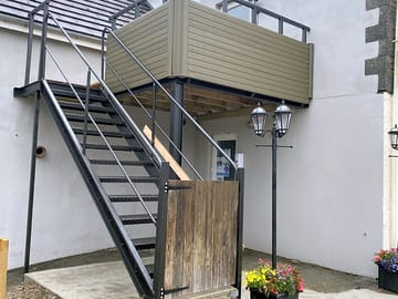 Steps up to the Cwtch apartment