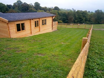 Spacious wooden cabins