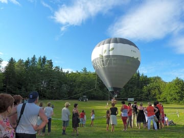 Balloon rides over the village