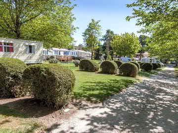 Pitches by the holiday homes