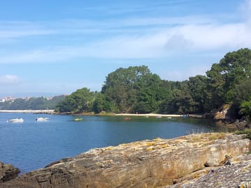 Beach next to the site