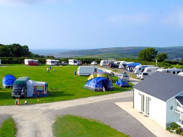 A view of the site with the Teifi estuary in the background