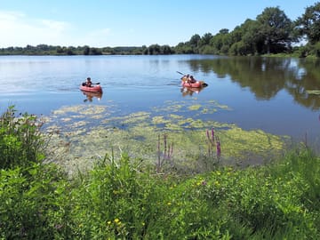 Canoeing on the lake