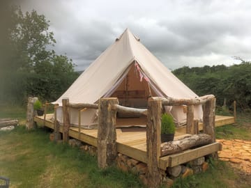 Entrance to the bell tent