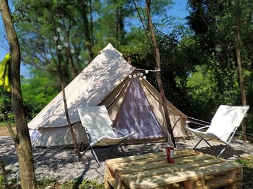 Bell tent exterior