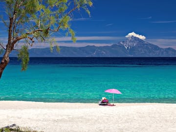 Stunning sea view with Mount Athos behind