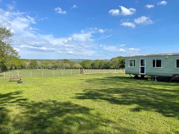 Paddock area around the caravan